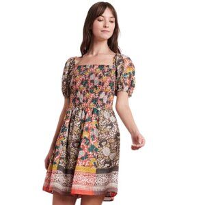 ANTHROPOLOGIE Velvet by Graham & Spencer Taria Smocked Dress